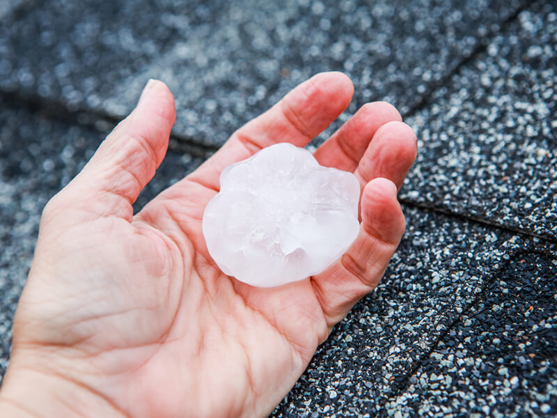 Hail damage roof repair Tyler Texas